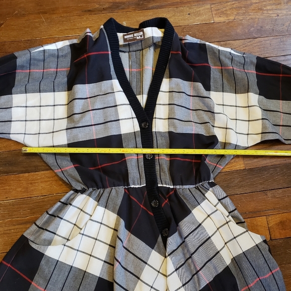 VTG Ronnie Heller for MJ Large Print Plaid Dress - Picture 8 of 12
